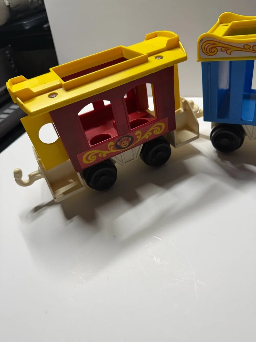 Fisher Price Little People Circus Train # 991 vintage 1973 Engine Whistle Works